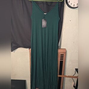 Skivys Femme Goddess Gown Forest Green Dress NWT